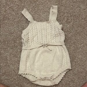 Cat & Jack Cream Knit Romper